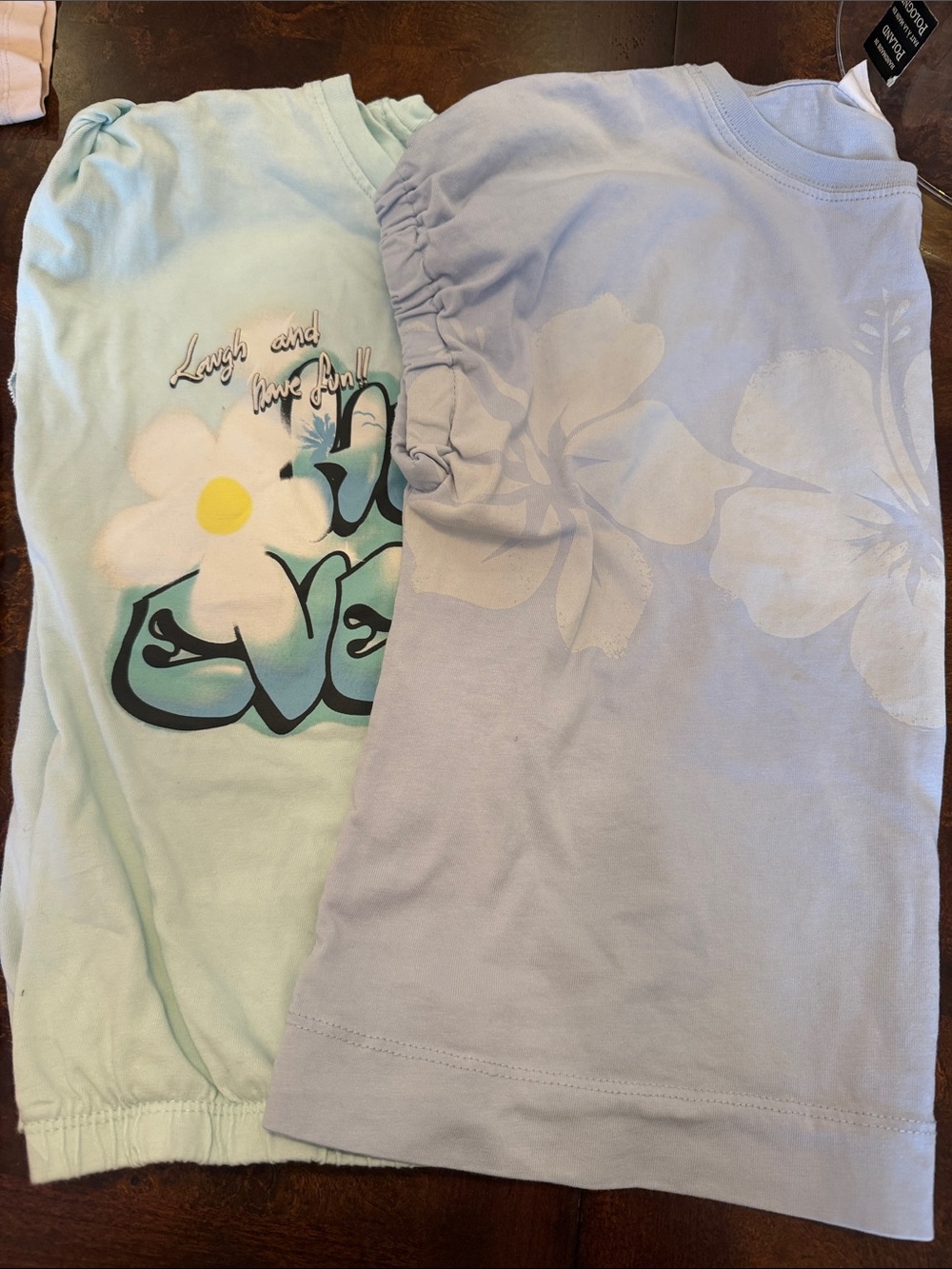 Kids Light Blue Floral Tee Zara